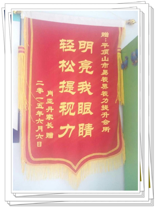 易視界里家長贈送的錦旗