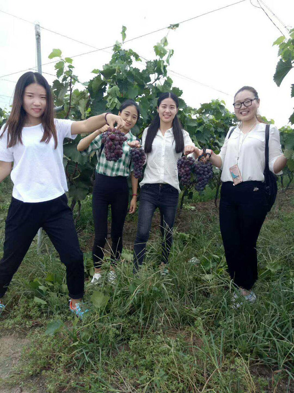 摘到葡萄好開心有木有？