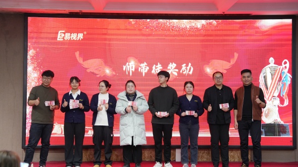 易視界2025年11月師帶徒獎獲得者上臺領(lǐng)獎