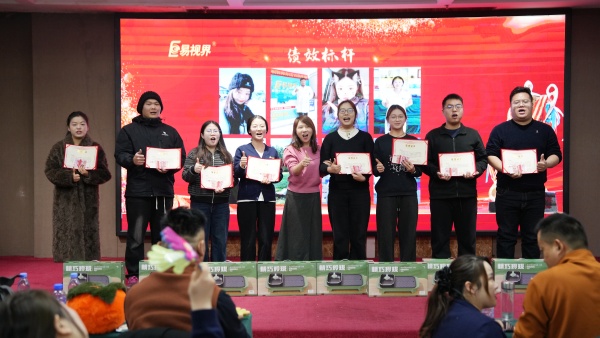 易視界2025年12月份績效標(biāo)桿獎獲得者上臺領(lǐng)獎